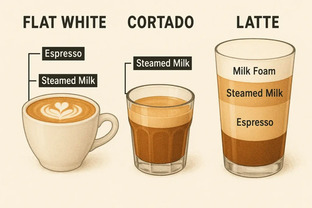 Flat White vs Cortado